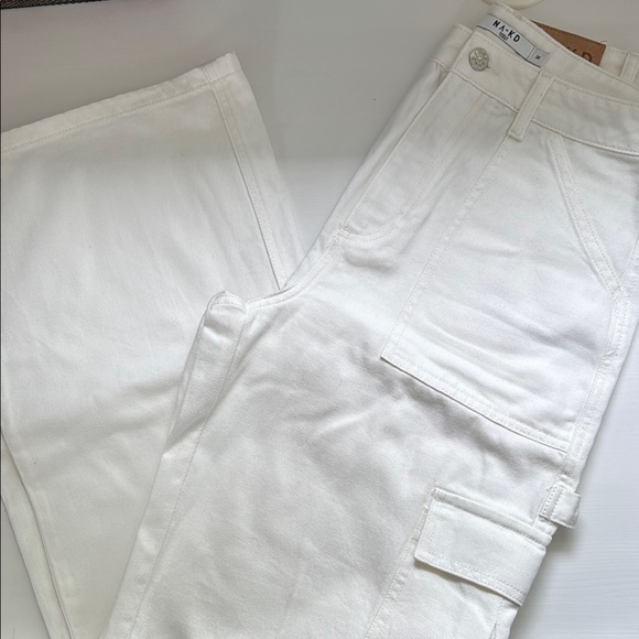 Na-Kd Denim - NA-KD White Utility Trousers
